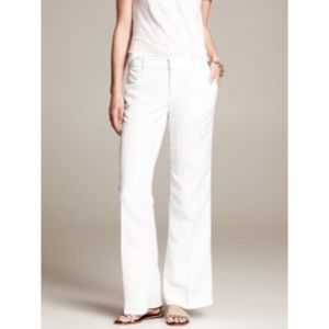 Banana Republic white Harrison linen pants size 4